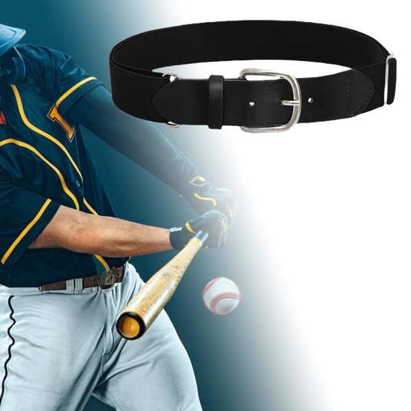 1/2/3/5 Basebollbälte Softballbälte Justerbart unisex midjeband Black 1Set