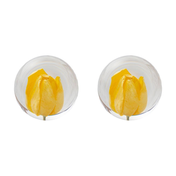 1/2/3/5 Utsökt blomma kristallkula present för alla tillfällen Tulips 8cm 2Set