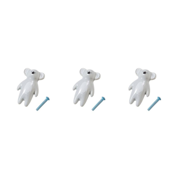 1/2/3/5 Kompakta och lätta knoppar för byrålådor Enkelt koala 3Set