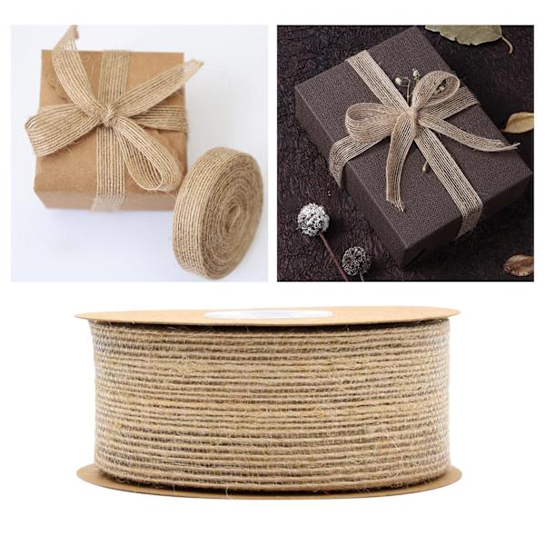 1/2/3/5 Naturlig jute Burlap Ribbon Home Craft Present Souvenir 3.8cm 1Set