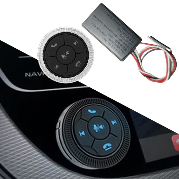 1/2/3/5 Universal Wireless Bluetooth Media Button 7 Key for För Silver 46x12mm 1Set