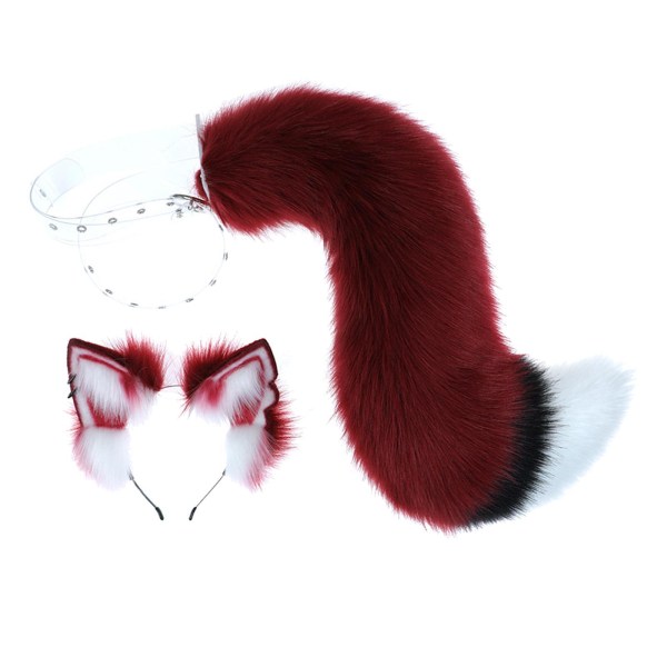 Faux Wolf öron och svans Set Kostym Accessoarer Present för scen