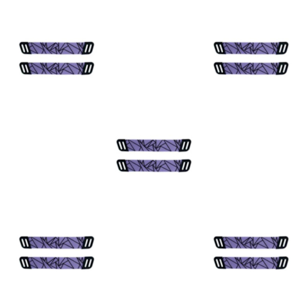 1/2/3/5 Öronkuddar Kudde Hörselskydd Andas Gamer Rhombus Purple Shock-cushion Beam 5PCS
