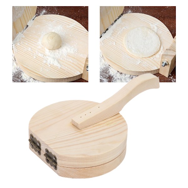 1/2 För Degpressverktyg Gadget Bakning Pizza Bakverk Wood circular 1Set