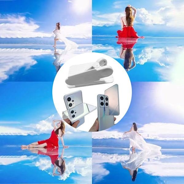 1/2/3/5 Telefon Spegel Reflektion Clip Bred Applicering Lätt att White remote control 1 Pc