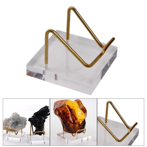 1/2/3 Clear Display Stand för Mineral Geode Coral Pieces Hållare 1Set