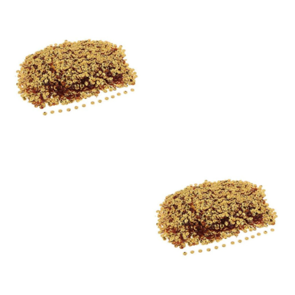 1/2/3 Blommor Lös kopp Paljetter Pailletter Sy Bröllopshantverk Yellow Gold 6mm 2Set