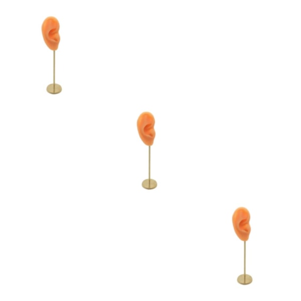 1/2/3 Örhänge Display Stand Human Ear Model Stud Holder Showcase Right Normal Skin Height: 18cm 3Set