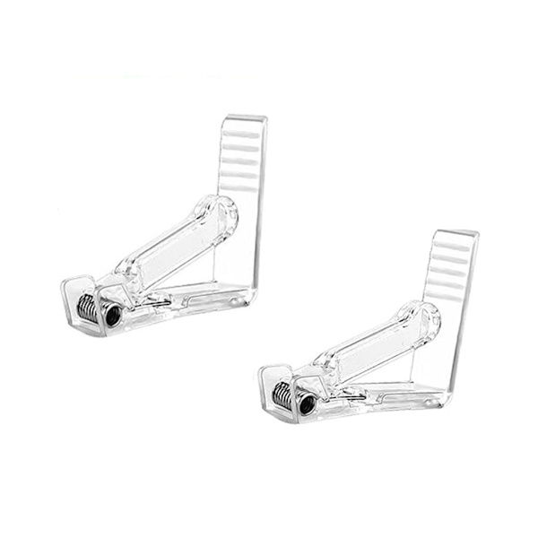 1/2/3/5 Håll hårt duk Justerbar tygklämma för Transparent 2PCS 2Set