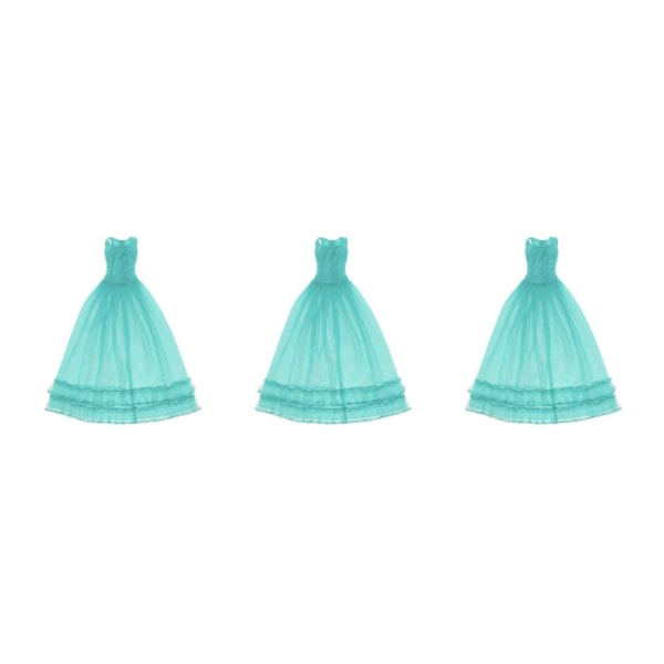 1/3 Spets Tyll Brudtärnklänning Fest Aftondans Klänning för 1/3 Blue 8cm 3Set