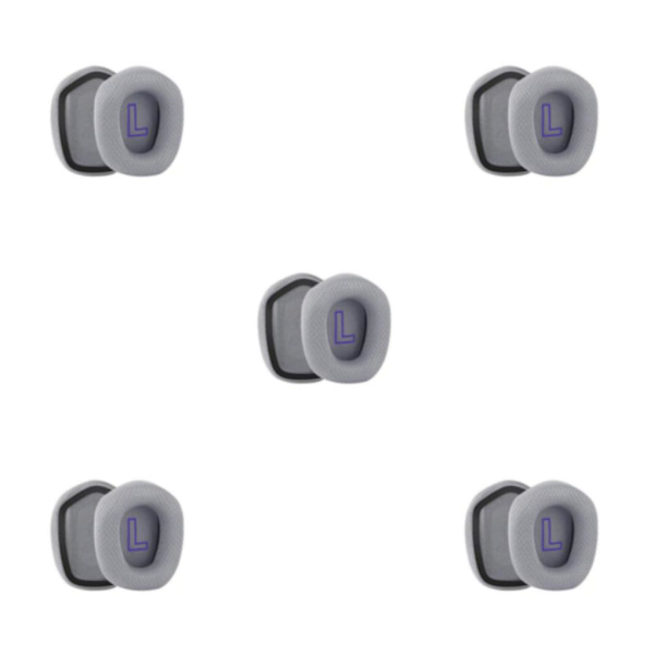 1/2/3/5 Öronkuddar Kudde Hörselskydd Andas Gamer Gray Ear Pads 5PCS