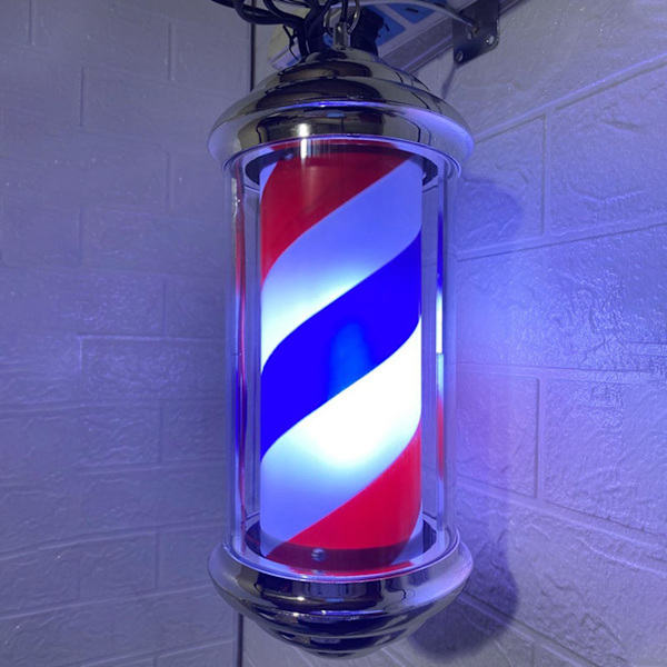 Barber Shop Pole Light Stripe Roterande Frisörsalong Shop Sign for