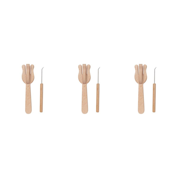 1/2/3/5 Stickverktyg Träform Handvävstol Multifunktionell 3Set