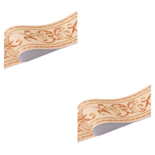 1/2/3/5 Retro Fashion PVC vattentät midjelinje för robust vägg brown vine flower 2Set
