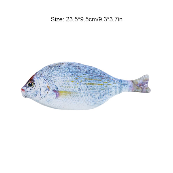 1/5 Cloth Creative Simulation Fish Case Lämplig storlek silver 1Set