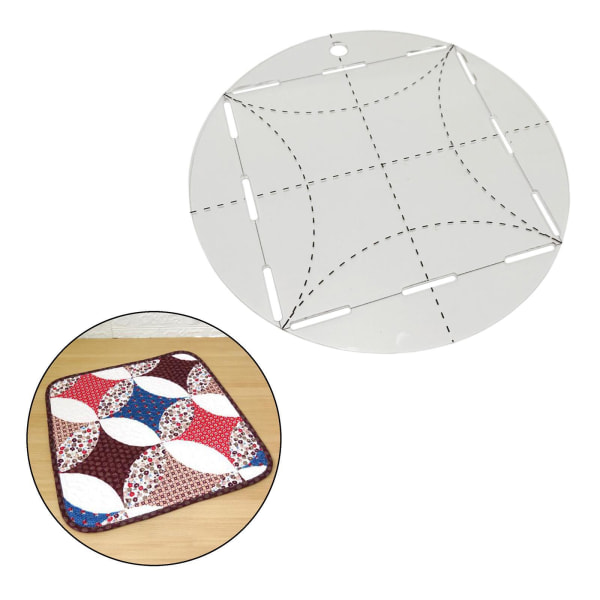 Quiltmall Cirkelram Akryl Transparent För