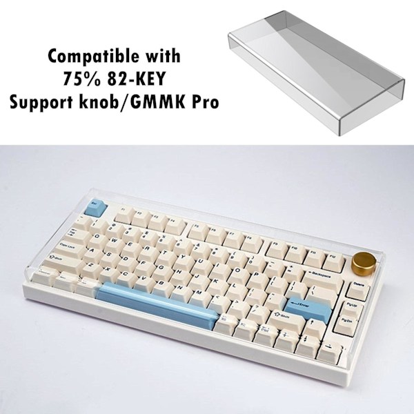 1/2/3 Transparent för mekaniskt tangentbord Lätt att för hem 82 Keys 1 Pc