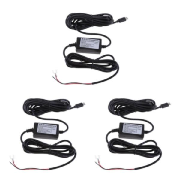 1/3/5 hård tråd automatisk för laddare Micro USB 3,5m DC 12V till 5V 3Set