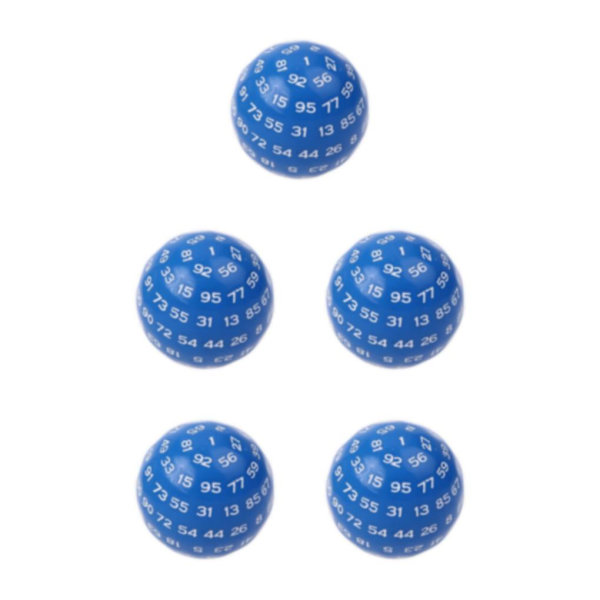 1/3/5 Akryltärningar Spelunderhållning Familjepolyedriska tärningar Blue 48mm 5Set
