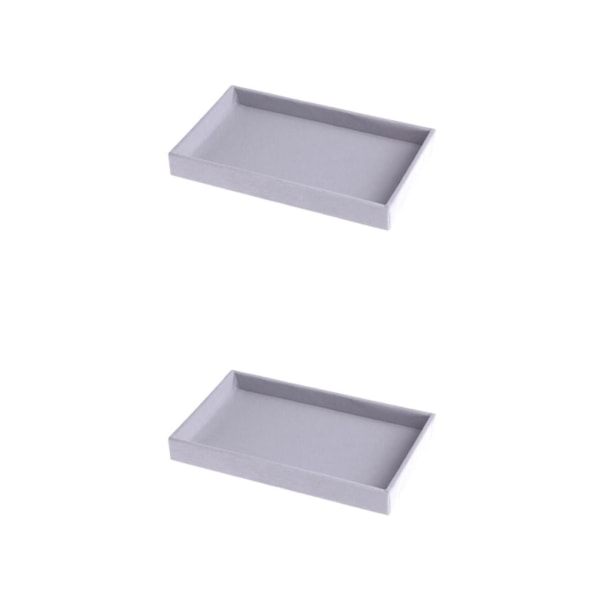 1/2/3/5 Stapelbar smyckesbricka Multipurpose Portable Velvet för Empty Tray Style A 2Set