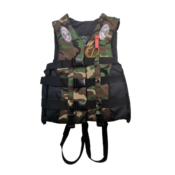 1/2/3 Vuxna Hjälpväst Kajak Ski Flytkraft Fiske Segel Vattensport Green Camouflage XXXL 1 Pc