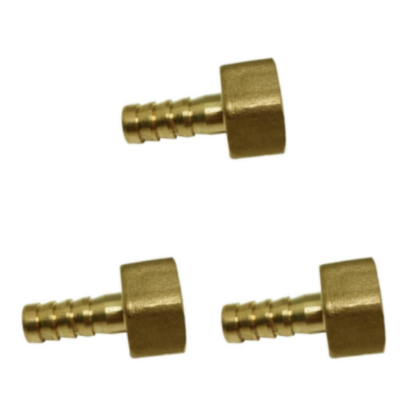 1/2/3/5 pneumatisk slangkoppling hona mässing/VVS-kopplingar 10mm 3Set