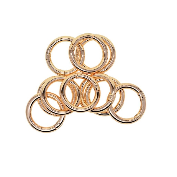 1/2/3/5 10 st runda fjäderkrokar karbinnyckelnyckel golden 28mm 1Set