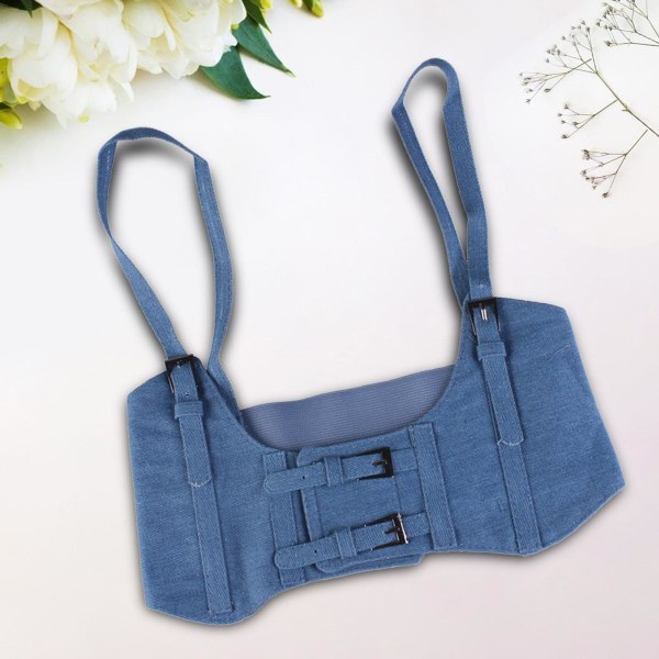 1/2/3/5 Dam Charm Midjeband Bred underbyst Cosplay Strechy rosett Blue cowboy Type B 1Set