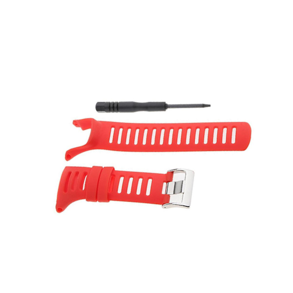 1/2/3 hållbara armbandsur i gummi för För Suunto Ambit3 Silver Red 24mm 1 Pc