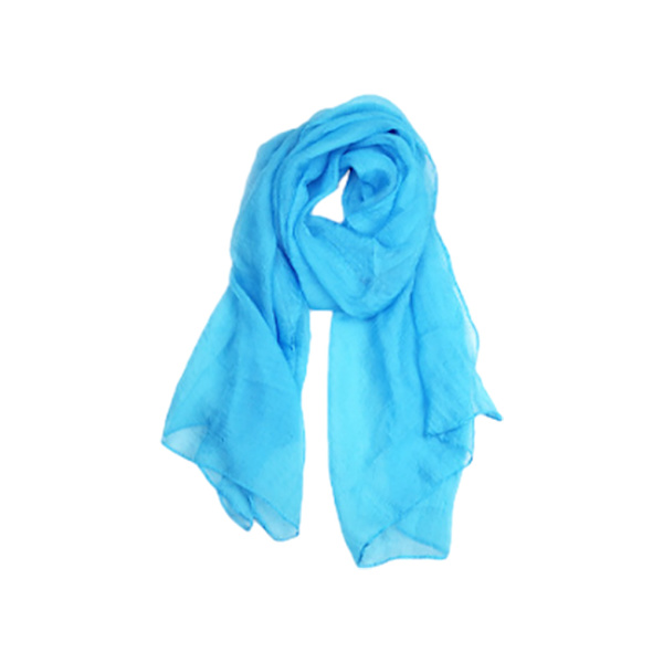 1/2/3/5 Mjuka andningsbara halsdukar för kvinnor Lyxiga och azure green 1Set