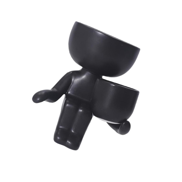 1/3 keramisk blomkruka Mänsklig blomvas växtkruka Black 10x9x6cm 10x9x6cm 10x6x8cm 1Set