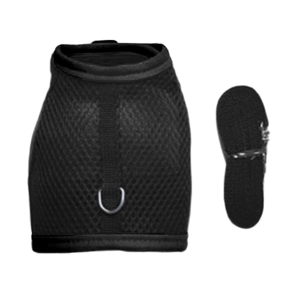 1/3 Hamster Kanin Marsvin Råtta Iller Andas Mesh Sele Black L 1 Pc
