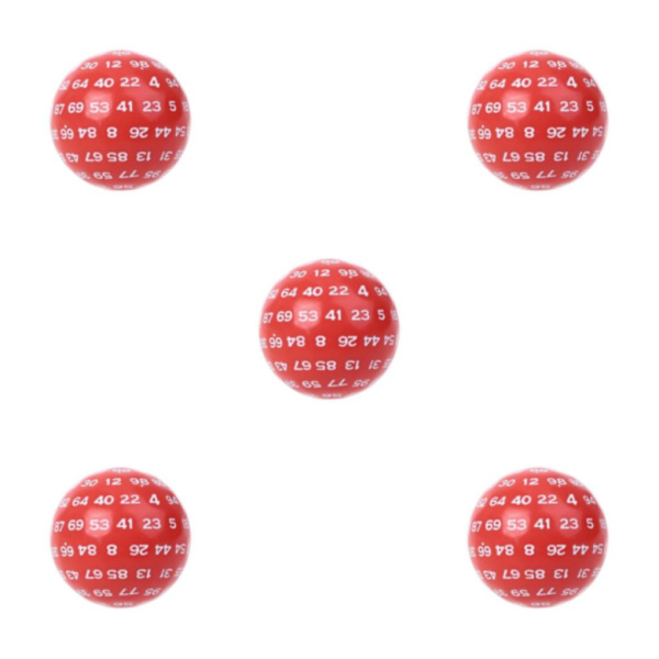 1/3/5 Akryltärningar Spelunderhållning Familjepolyedriska tärningar Red 48mm 5Set