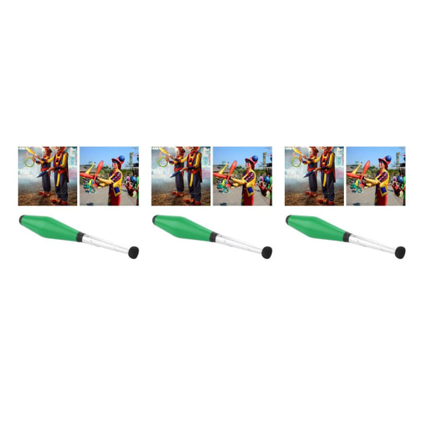1/2/3 Comedy Juggling För Pins Roligt och imponerande Green 3PCS