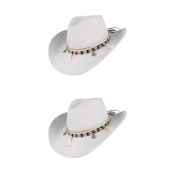 1/2 Cowboyhatt Andas och snygg hatt med bred brätte för män och 2Set