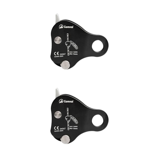 1/2/3/5 Säkerhetsrep Grip Bergsklättring Arborist Fallskydd Black 2PCS