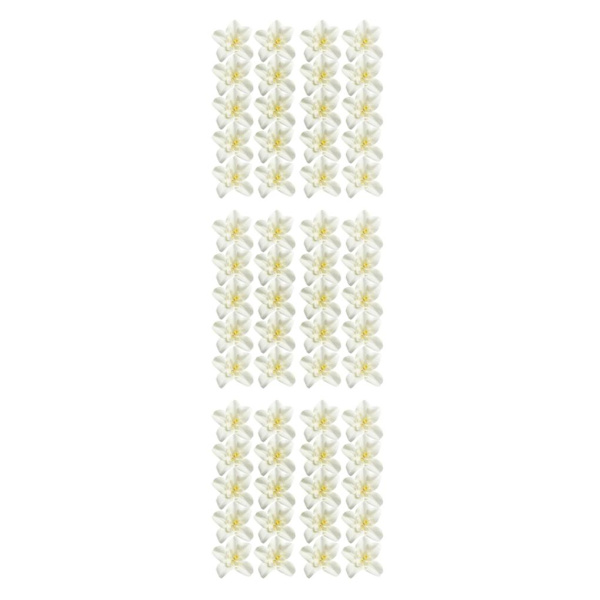 1/2/3 20 st konstgjorda sidenorkidéblomhuvuden för DIY-bröllop Off white 3Set