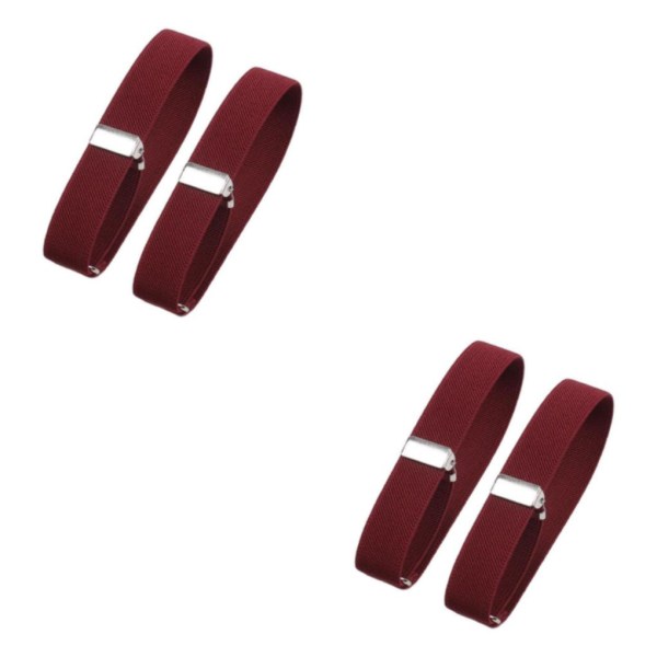 1/2/3/5 2 stycken Mode herrskjortärmhållare elastisk Red 2x32cm 2Set