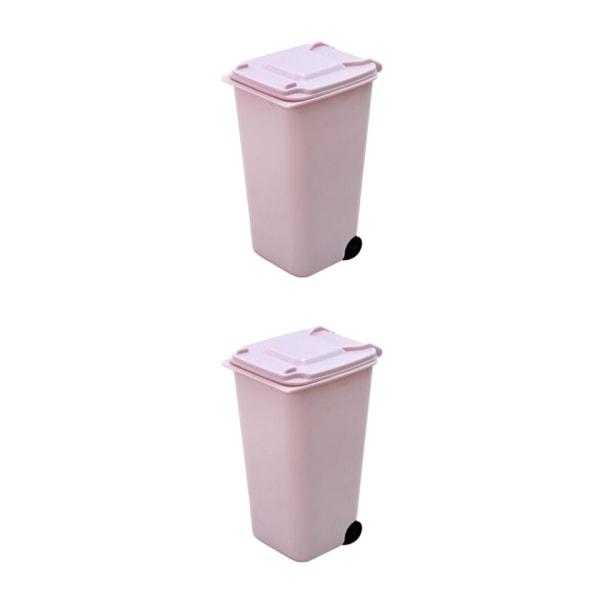 1/2/3 Plastsoptunnor Med Lock - Miljövänliga Och light pink 2PCS