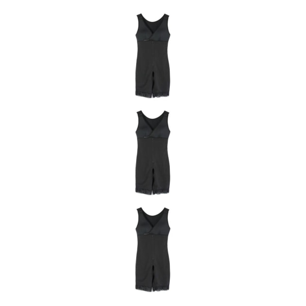 1/2/3 polyester underkläder för kvinnor waist trainer för att forma kroppen Black XXL 3Set