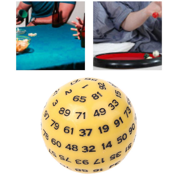 1/3/5 Akryltärningar Spelunderhållning Familjepolyedriska tärningar Yellow 48mm 1Set