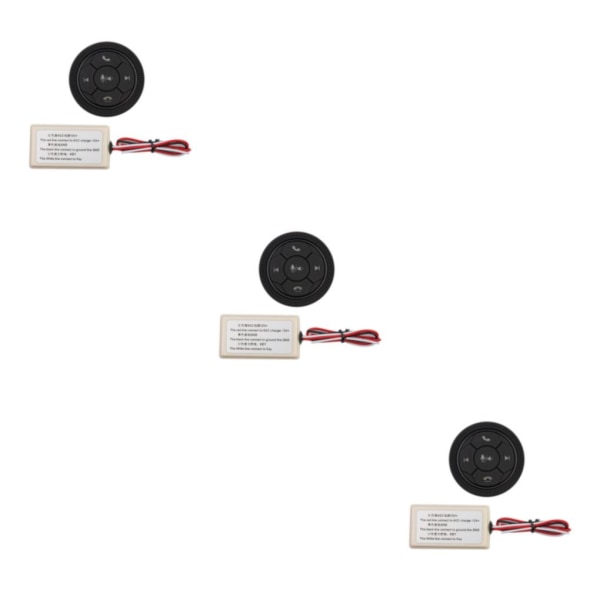 1/2/3/5 Universal Wireless Bluetooth Media Button 7 Key for För Black 46x12mm 3Set