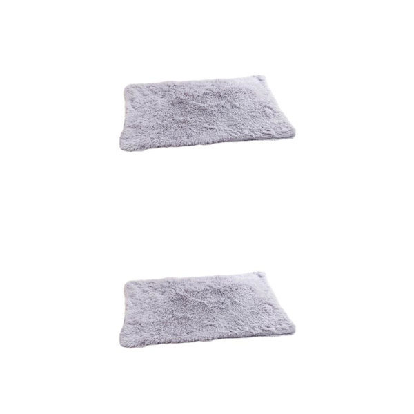 1/2/3 mjukt och bekvämt fluffigt husdjursfilt för hundar och katter light grey M 2Set