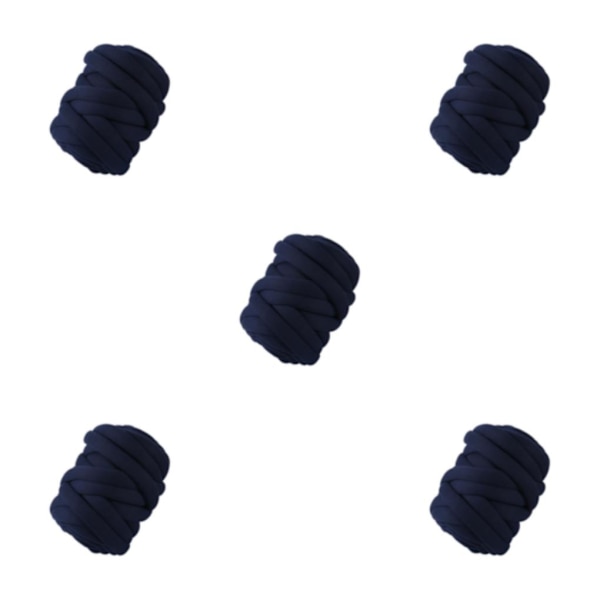 1/2/3/5 Chunky ullgarnfyllning Mjuk stickning för halsdukströja navy blue 12 to 14m 5Set