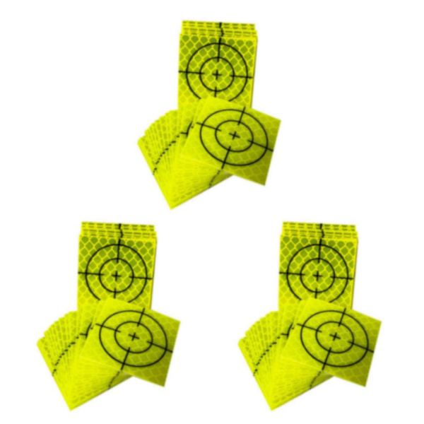 1/3 100st reflekterande tejp Målreflektor Målark för 100 pcs 6cmx6cm 3PCS