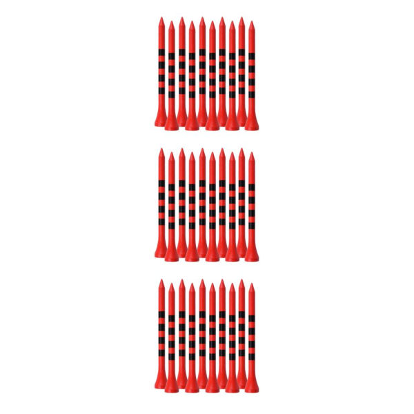 1/2/3/5 100st Bamboo För Golf Tees Stripe Mark Scale High 70mm Red 3Set