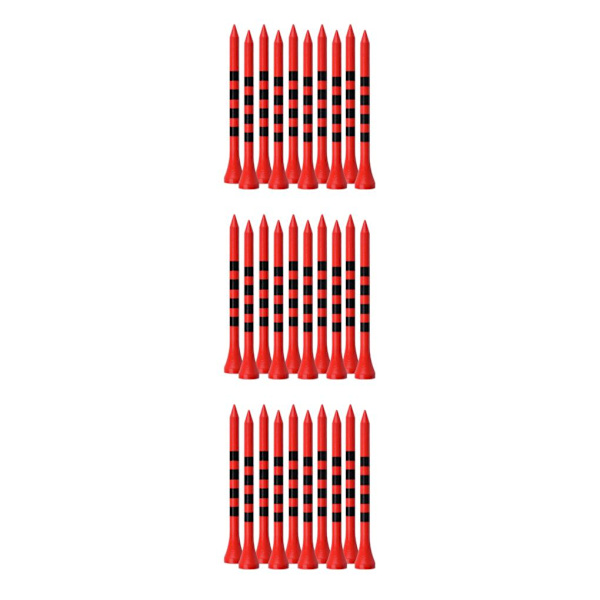 1/2/3/5 100st Bamboo För Golf Tees Stripe Mark Scale High 70mm Red 3Set
