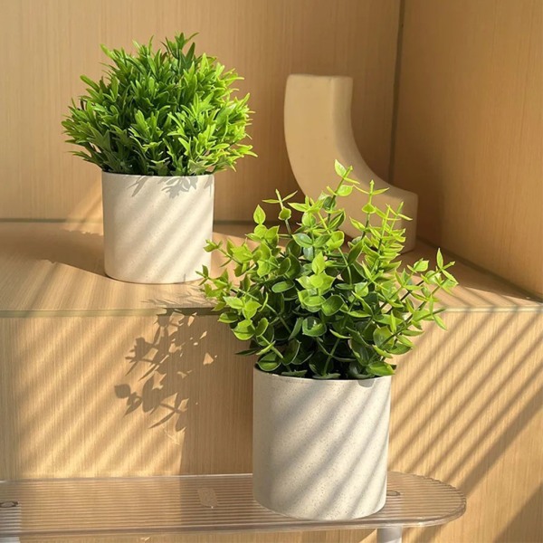 4x konstgjord växt för inomhus- och utomhusdekoration konstgjord Goldenrod herb