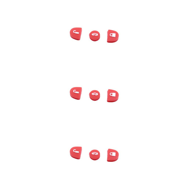 1/2/3/5 3st Silica Gel Key Buttons Fjärrreparationssats Bekvämt Red 3Set