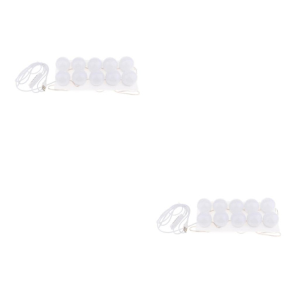 1/2 Vanity Style LED-spegellampor Lampor Kit Lampa Kosmetisk 10 Bulbs 2Set